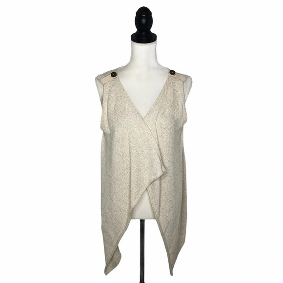 CACHE COONE Final Price 🌺 Open Waterfall Sweater Vest Wrap Cardigan - Picture 4 of 11